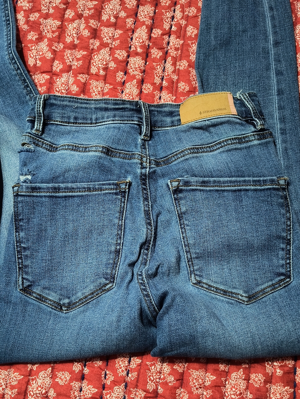 stradivarius Women's Skinny Jeans in Blue Denim
